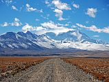 01 Cho Oyu From Road To Chinese Base Camp A very good gravel road leads from Tingri (4345m) to the Cho Oyu Base Camp (4908m) with Cho Oyu getting closer and closer.